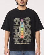 Mockup Boxy Heavyweight Tee Black male close-up 22
