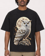 Mockup Boxy Heavyweight Tee Black male close-up 04