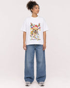Mockup Boxy Heavyweight Tee White female full-body 20