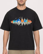 Mockup Boxy Heavyweight Tee Black male close-up 08