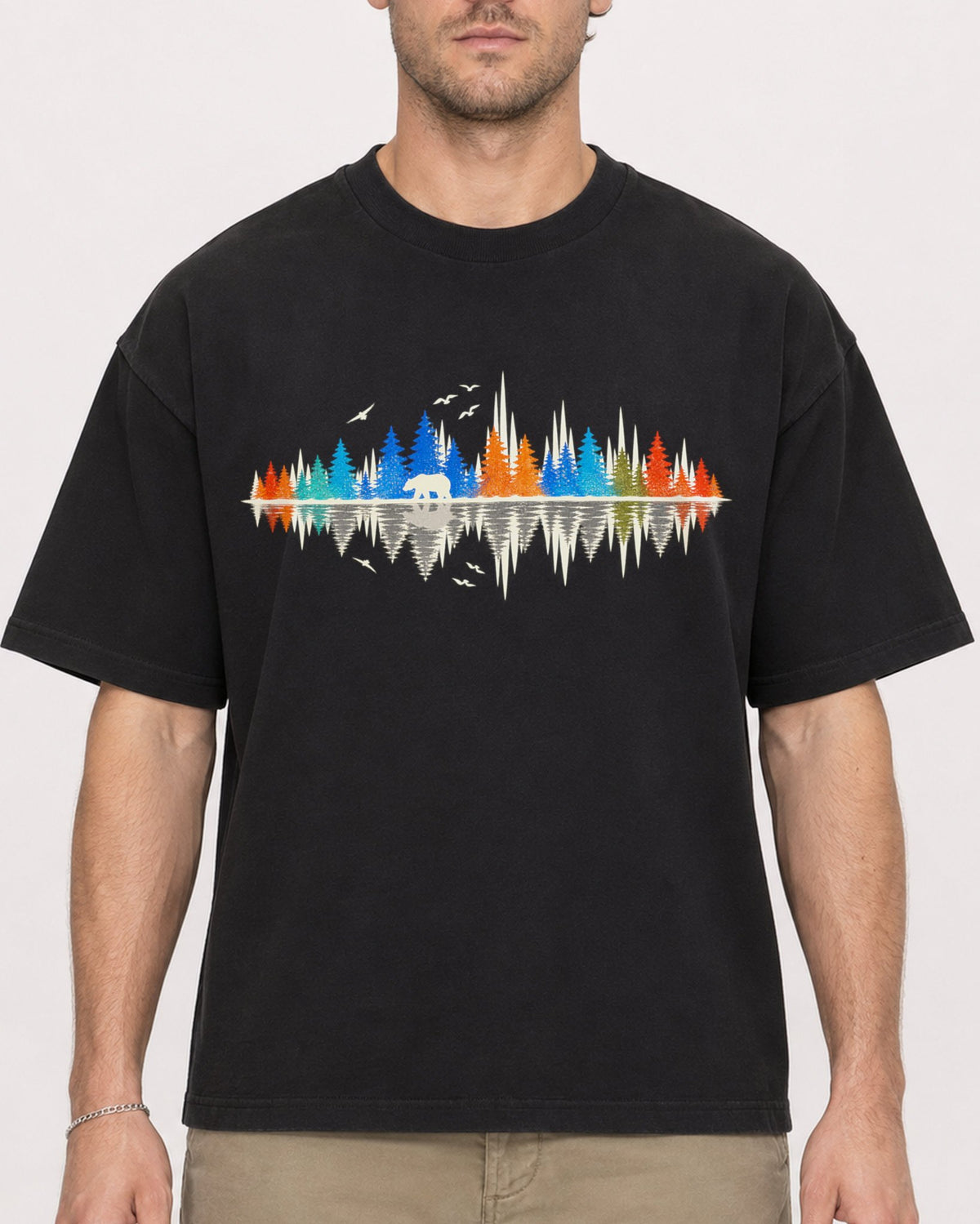 Mockup Boxy Heavyweight Tee Black male close-up 08