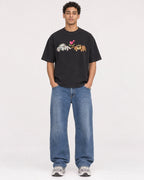 Mockup Boxy Heavyweight Tee Black male full-body 10