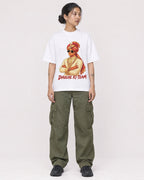Mockup Boxy Heavyweight Tee White female full-body 12