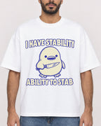 Mockup Boxy Heavyweight Tee White male close-up 07