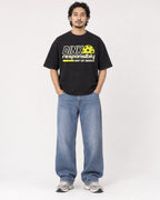 Mockup Boxy Heavyweight Tee Black male full-body 22
