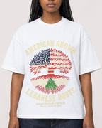 Mockup Boxy Heavyweight Tee White female close-up 04