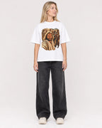 Mockup Boxy Heavyweight Tee White female full-body 08