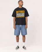 Mockup Boxy Heavyweight Tee Black male full-body 35