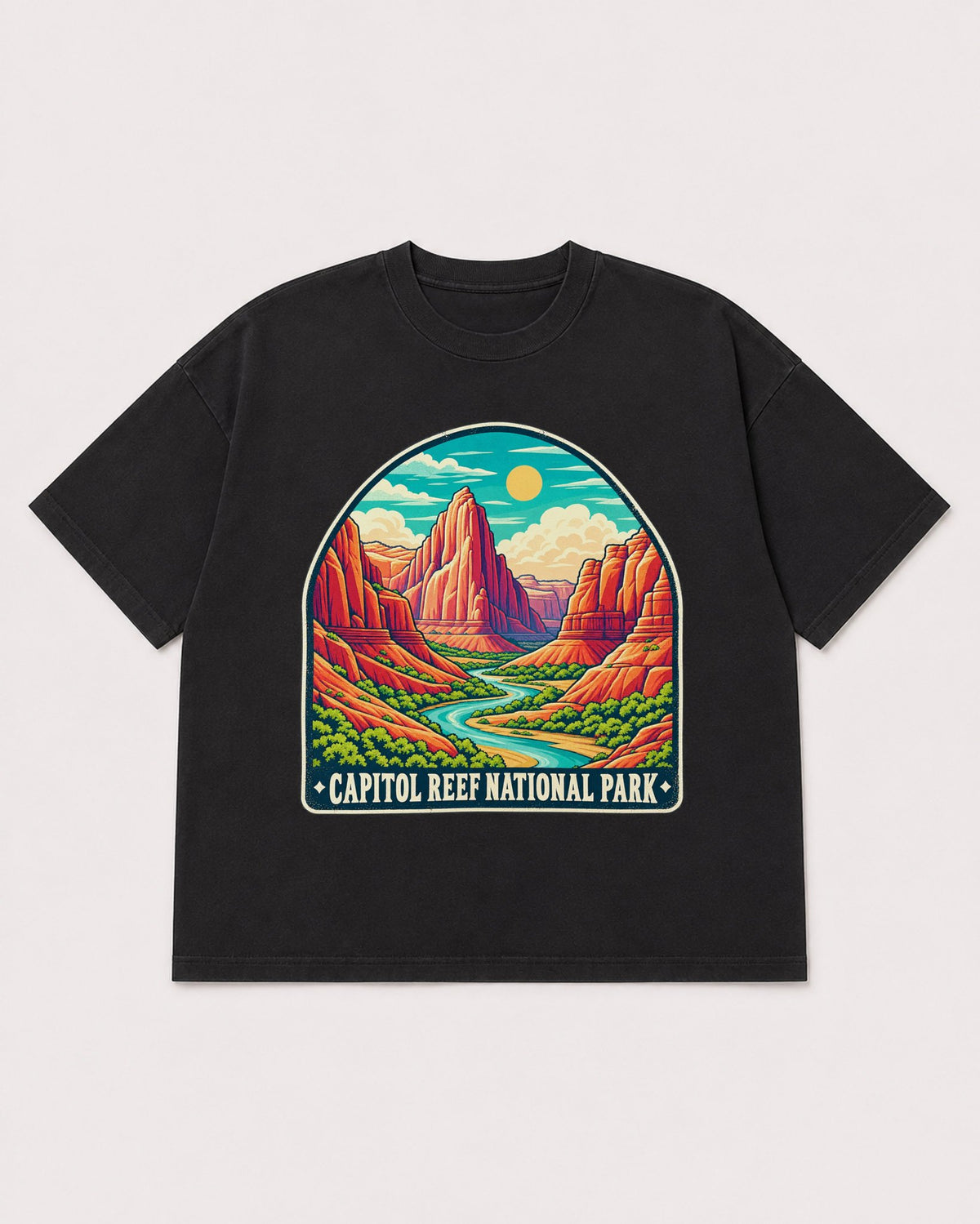 Mockup Boxy Heavyweight Tee Black product