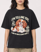 Mockup Boxy Heavyweight Tee Black female close-up 02