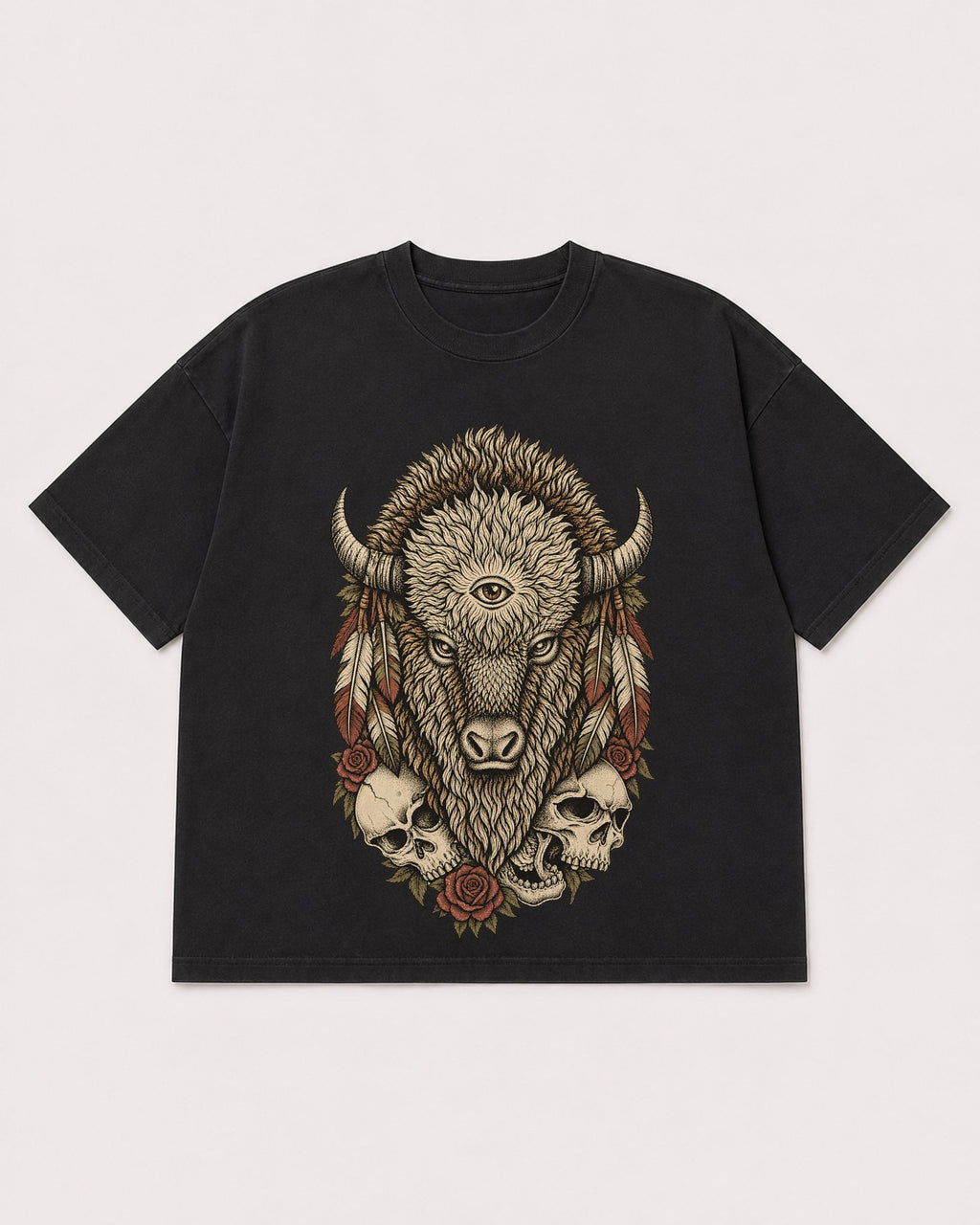 Mockup Boxy Heavyweight Tee Black product