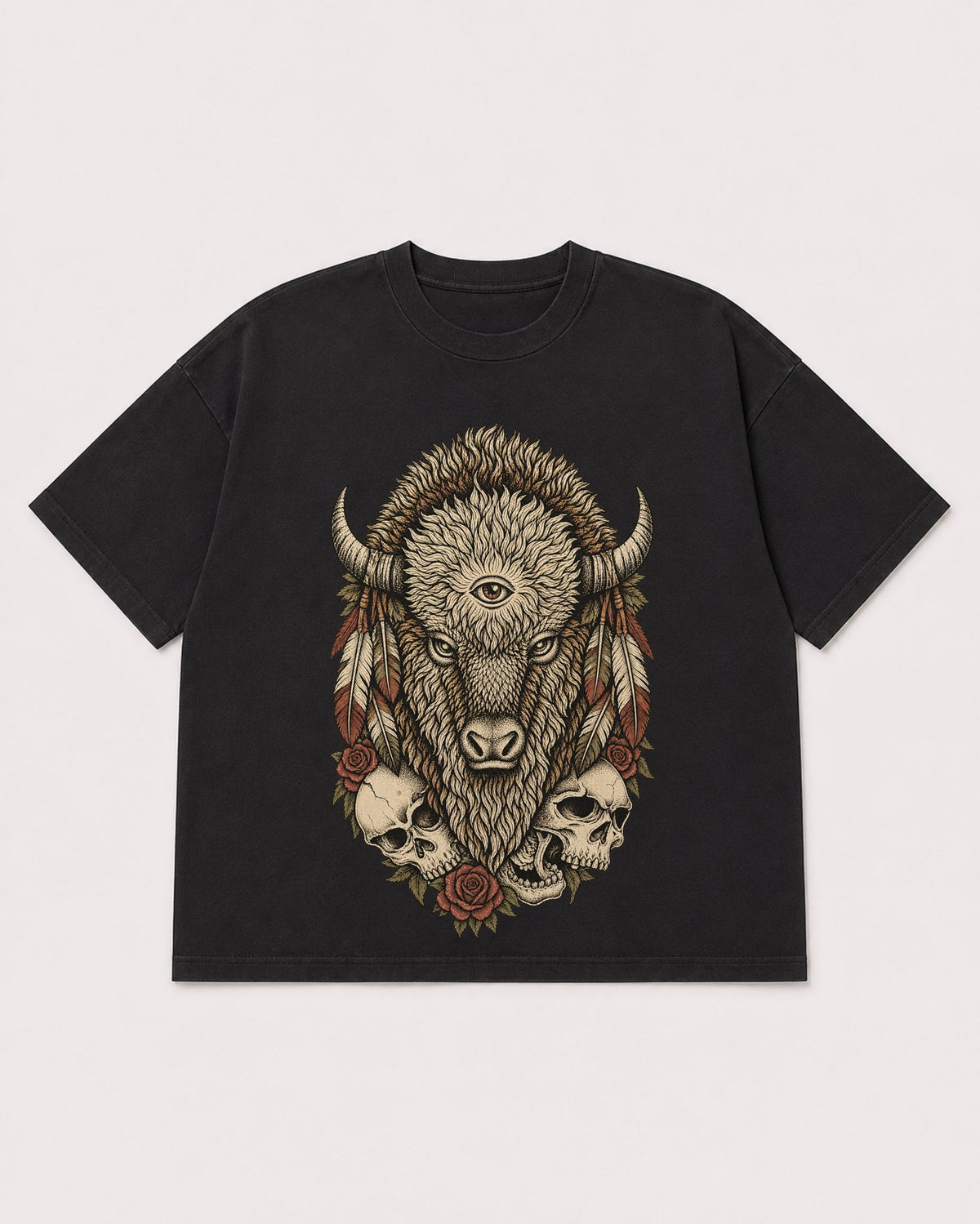Mockup Boxy Heavyweight Tee Black product