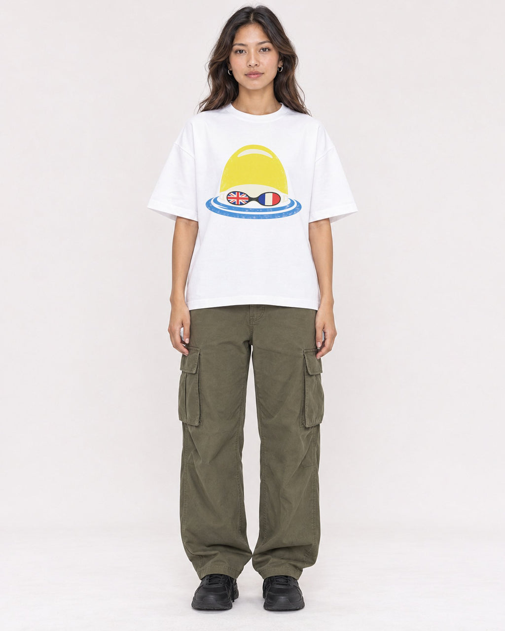 Mockup Boxy Heavyweight Tee White female full-body 02