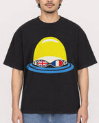 Mockup Boxy Heavyweight Tee Black male close-up 02