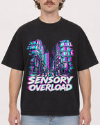 Mockup Boxy Heavyweight Tee Black male close-up 09