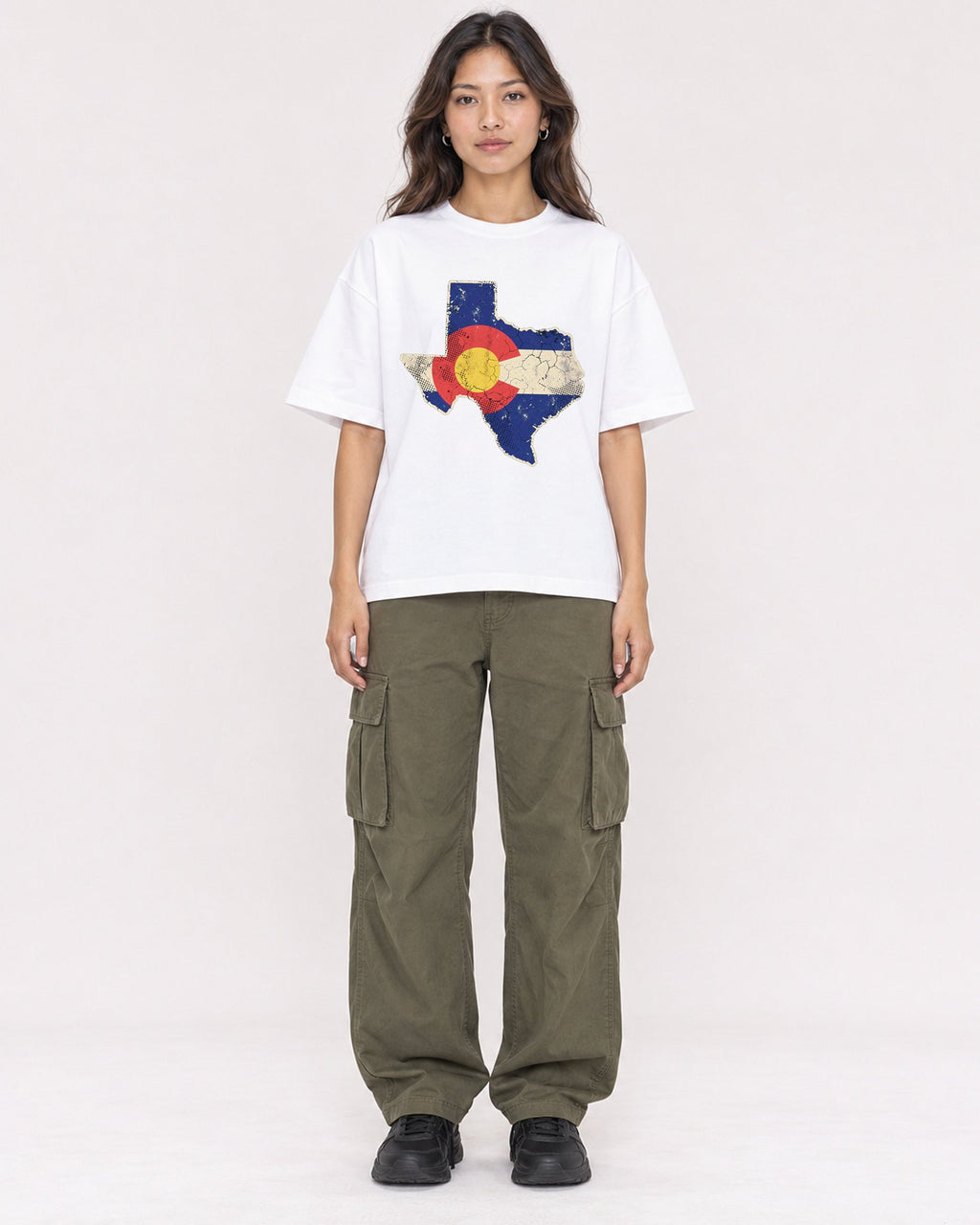 Mockup Boxy Heavyweight Tee White female full-body 02