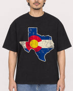 Mockup Boxy Heavyweight Tee Black male close-up 02