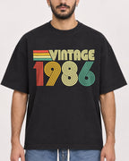 Mockup Boxy Heavyweight Tee Black male close-up 07