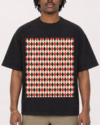 Mockup Boxy Heavyweight Tee Black male close-up 04