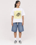 Mockup Boxy Heavyweight Tee White female full-body 16