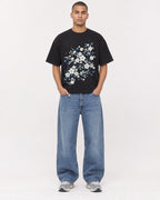 Mockup Boxy Heavyweight Tee Black male full-body 50