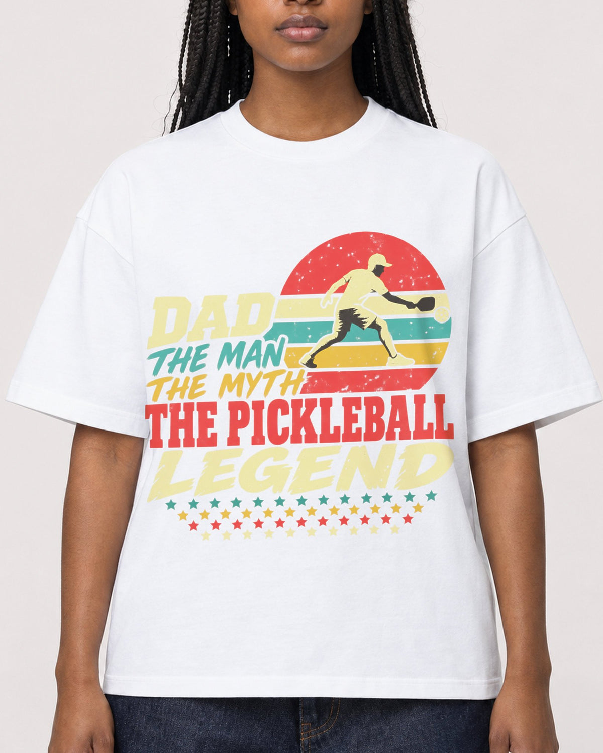 Mockup Boxy Heavyweight Tee White female close-up 04