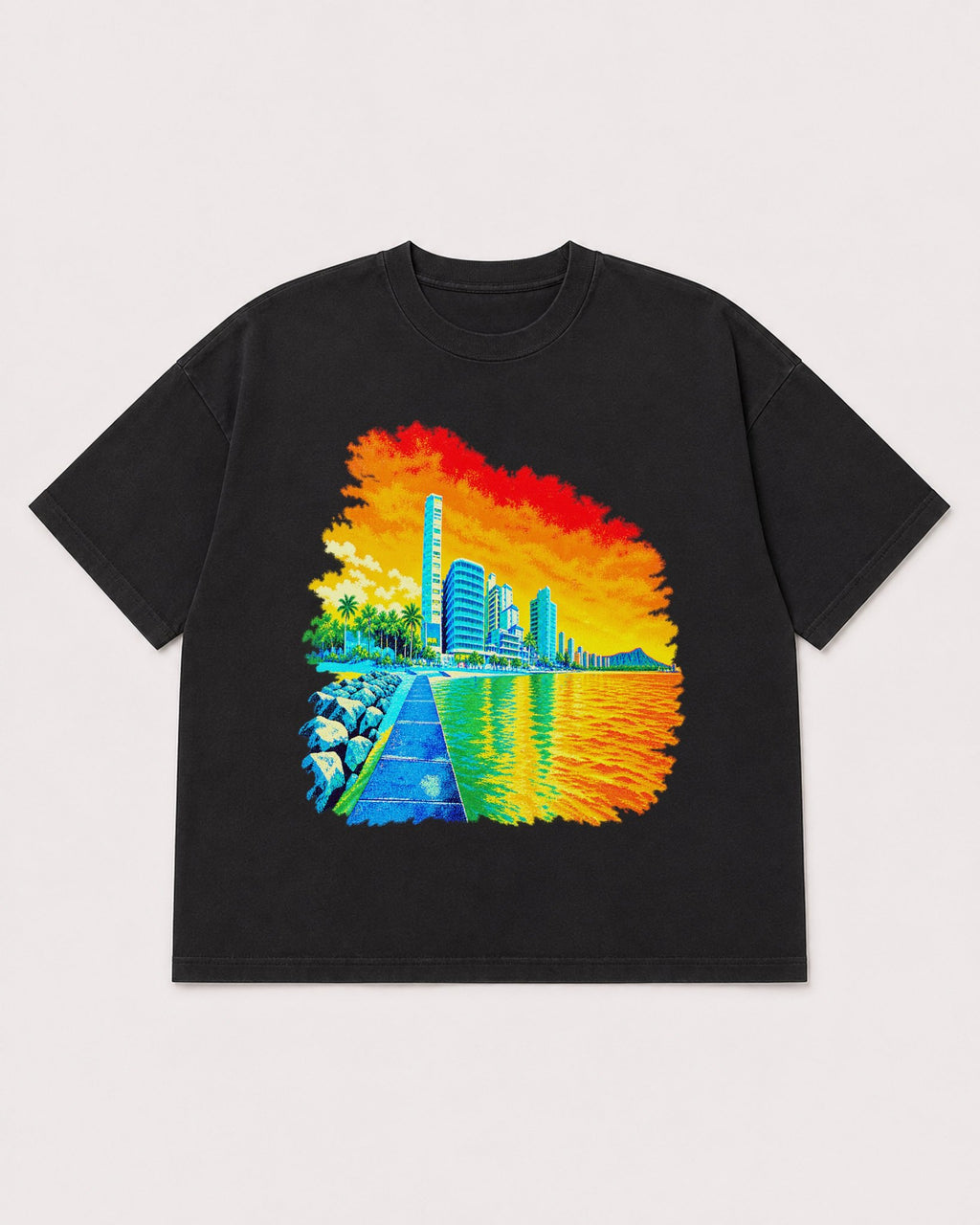 Mockup Boxy Heavyweight Tee Black product