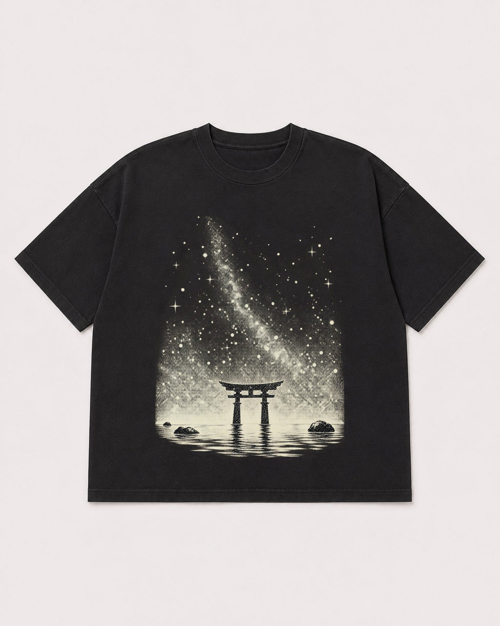 Mockup Boxy Heavyweight Tee Black product