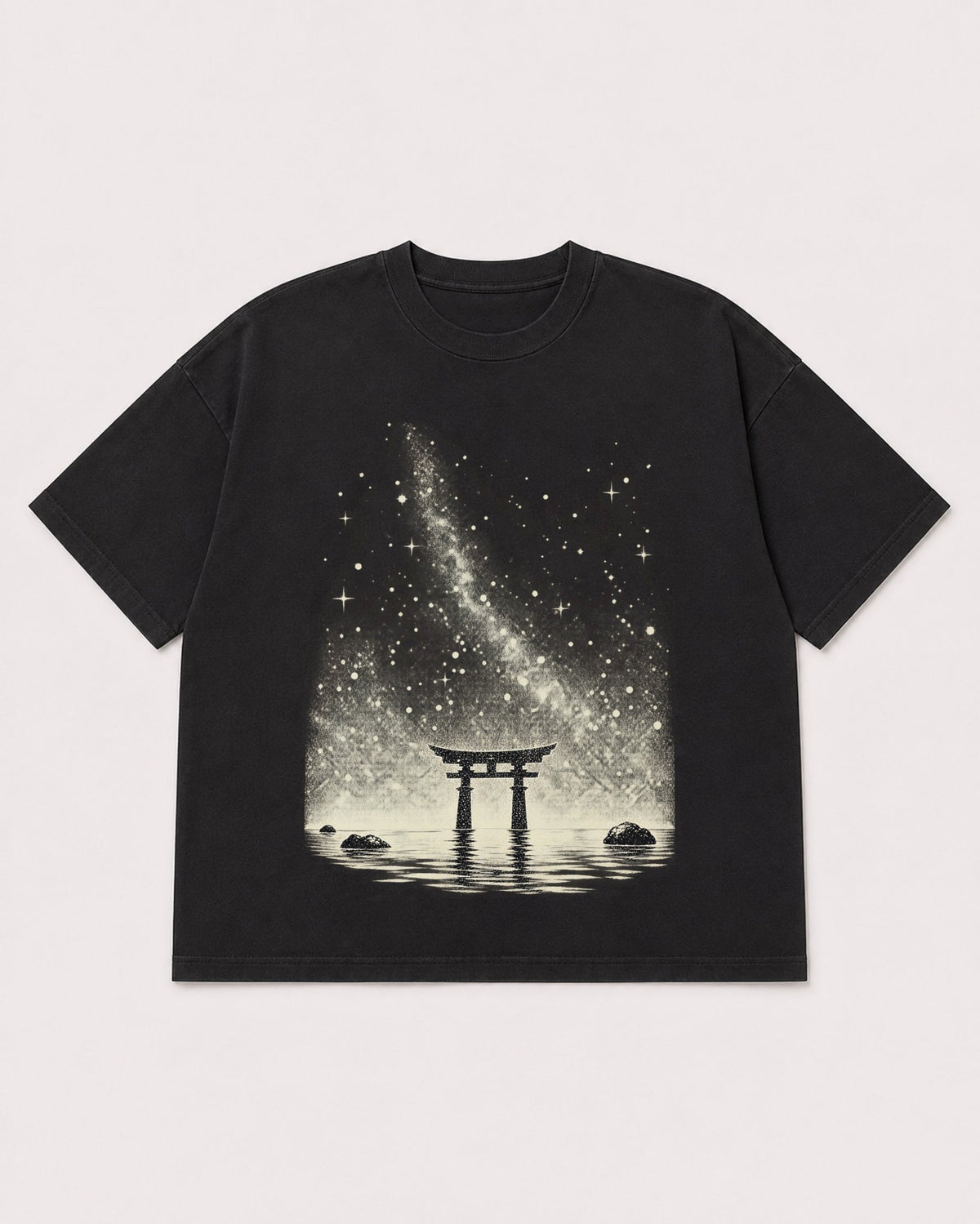 Mockup Boxy Heavyweight Tee Black product