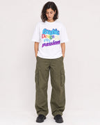 Mockup Boxy Heavyweight Tee White female full-body 37