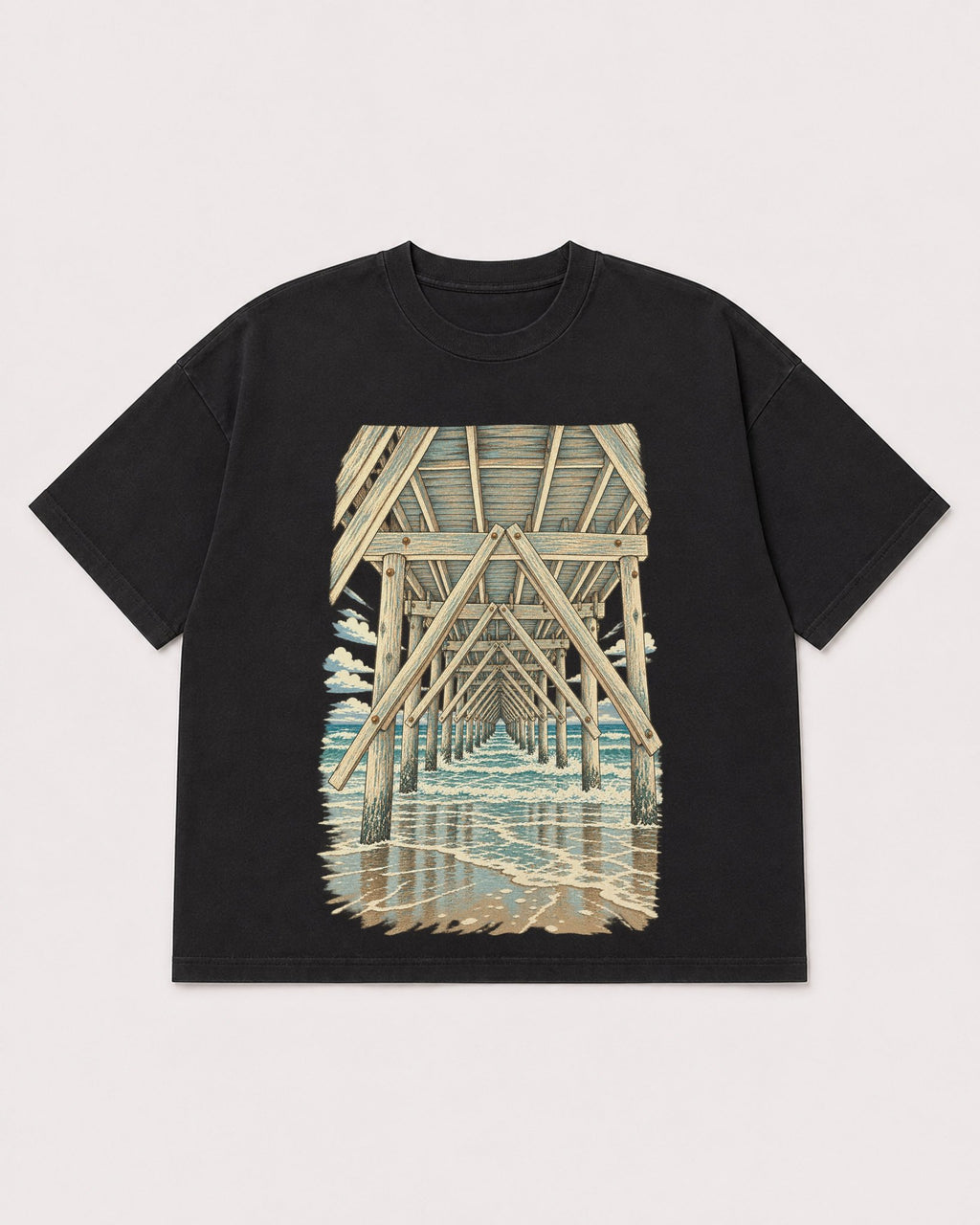 Mockup Boxy Heavyweight Tee Black product