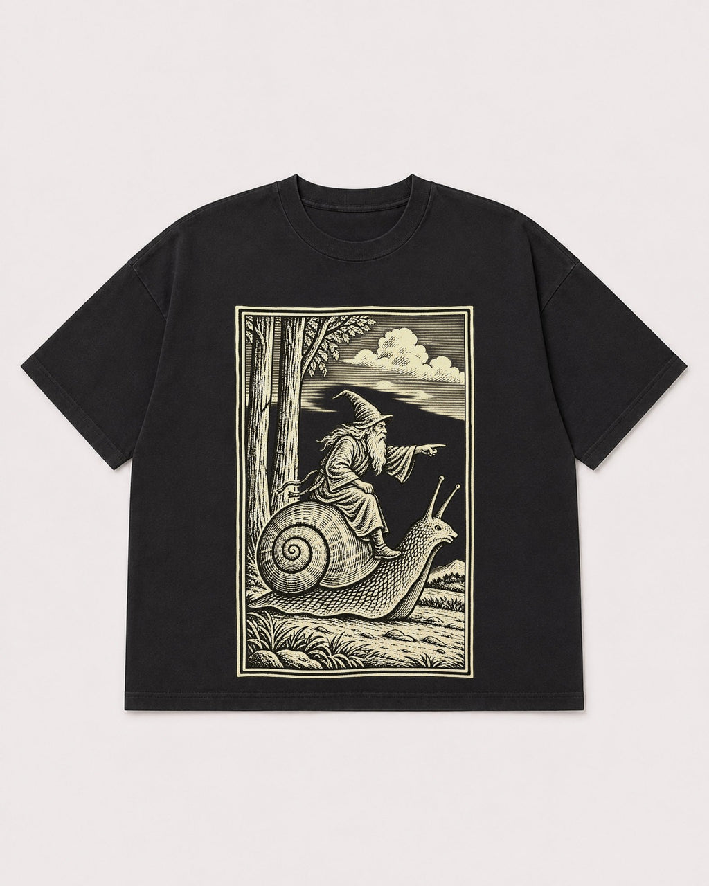 Mockup Boxy Heavyweight Tee Black product