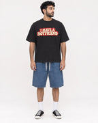 Mockup Boxy Heavyweight Tee Black male full-body 07