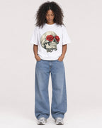 Mockup Boxy Heavyweight Tee White female full-body 05