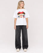 Mockup Boxy Heavyweight Tee White female full-body 08
