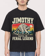 Mockup Boxy Heavyweight Tee Black male close-up 03