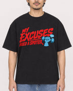 Mockup Boxy Heavyweight Tee Black male close-up 02