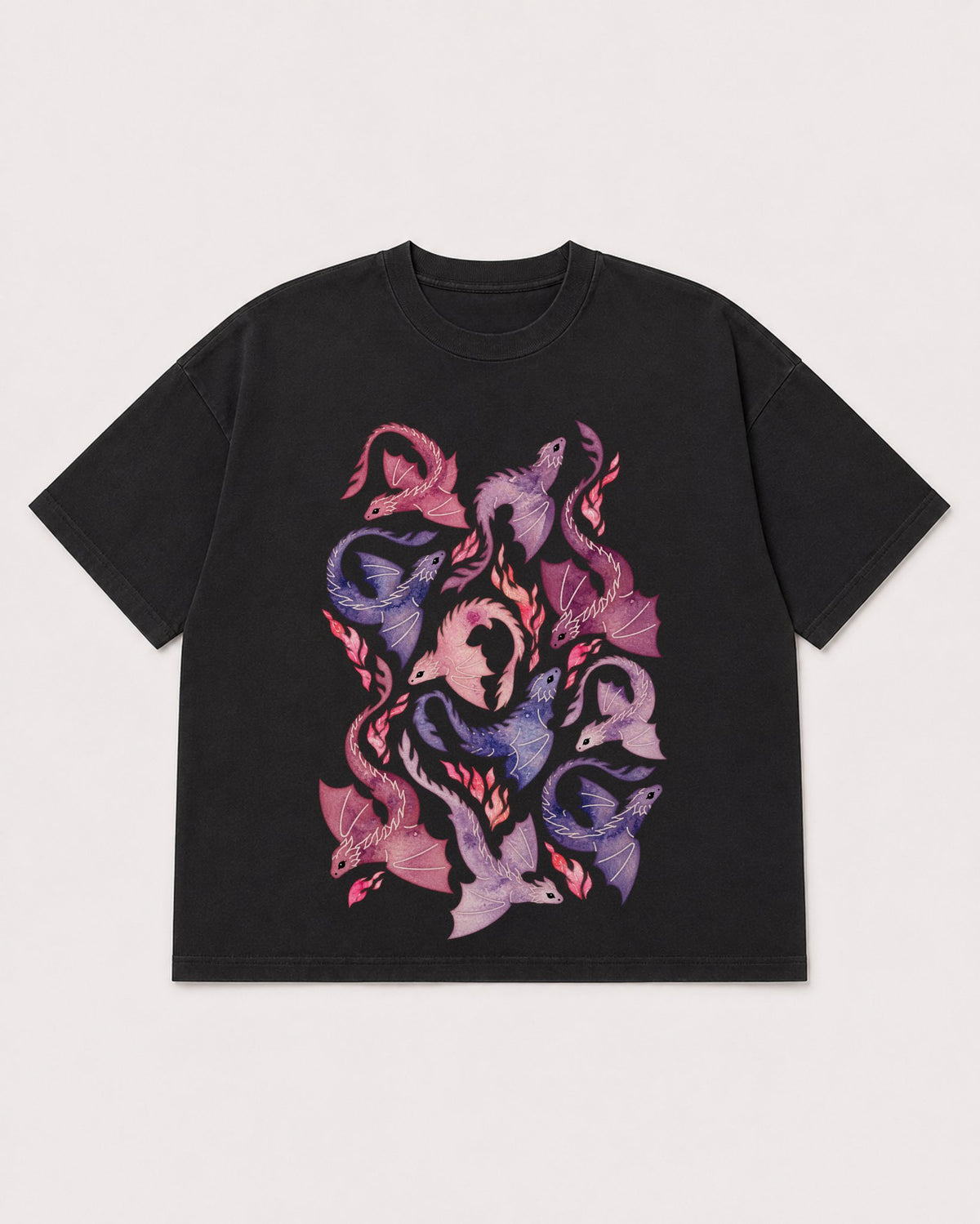 Mockup Boxy Heavyweight Tee Black product