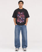 Mockup Boxy Heavyweight Tee Black male full-body 10