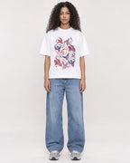 Mockup Boxy Heavyweight Tee White female full-body 10