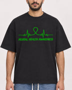 Mockup Boxy Heavyweight Tee Black male close-up 07