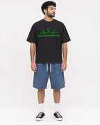 Mockup Boxy Heavyweight Tee Black male full-body 07