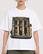 Mockup Boxy Heavyweight Tee White female close-up 12