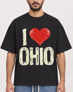Mockup Boxy Heavyweight Tee Black male close-up 07