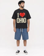 Mockup Boxy Heavyweight Tee Black male full-body 07