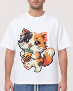 Mockup Boxy Heavyweight Tee White male close-up 08