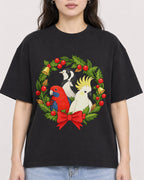 Mockup Boxy Heavyweight Tee Black female close-up 03