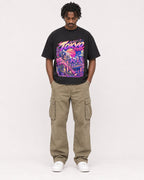 Mockup Boxy Heavyweight Tee Black male full-body 04