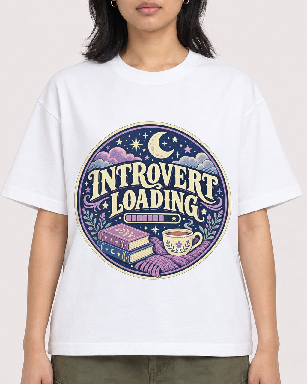 Mockup Boxy Heavyweight Tee White female close-up 22