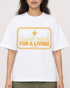 Mockup Boxy Heavyweight Tee White female close-up 02